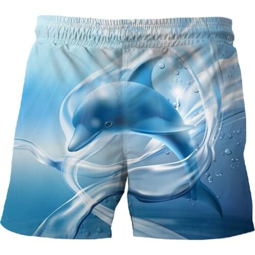 Cean Dolphin HD 3D Swimming Trunk Shorts Mens Fun Bermuda Breathing Mens Boys Beach Pants Sports Shorts Top 2021