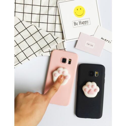 Cute 3D Silicon Squishy Cat Paw Soft Phone Case for samsung A10 A10S A20 A30 A40 A50 A70 A80 A90 A20E A20S A51 A71 A10E M30 M30S