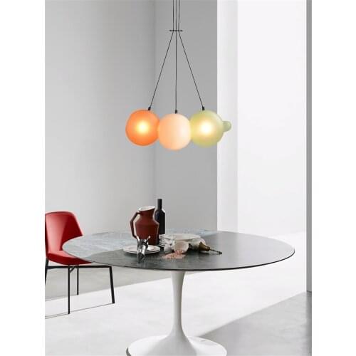 Nordic Stained Glass Ball Pendant Lamp Modern Interior Design Childrens Room Bedroom Restaurant Bar Cafe Fixture Pendant Light