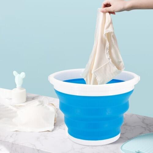 Folding washing machine Laundry bucket Electric mini portable small washing machine Ultrasonic cleaning machine Washing socks