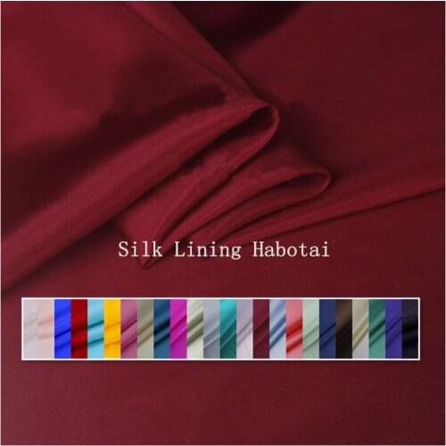 Pure Mulberry Silk Linings Habutai Fabric Tissu Smooth Feeling Silk Habutai Fabric for Clothes Lining