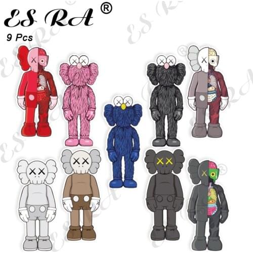 9Pcs/Set Vinyl Stickers Cartooon Laptop Stickers Street Decals Kawaii Pegatinas l for Luggage Notebook Stationary Skateboard