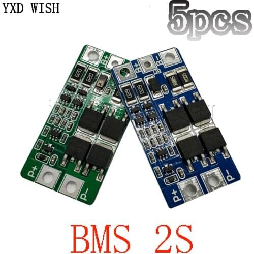 5pcs 2S 6.4V 7.4V Lithium Battery Protection Board Balance BMS PCM PCB Li-ion Board Standard Balance Charger Protect Module