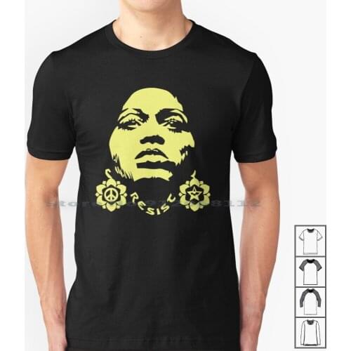 Angela Davis T Shirt 100% Cotton Angela Davis Resist All Power Black Power Power Equality Feminist Feminism Anti Racist