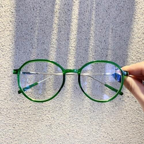Candy Colors Eye glasses Frame Women Retro Green Clear Optical Glasses Frame Spectacle Gafas oculos Transparent Round glasses