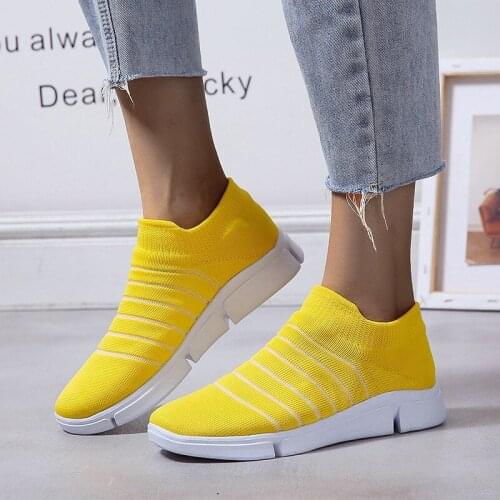 Candy Color Sneakers Women 2020 Autumn New Woven Large Size Womens Single Shoes Fashion All-match Running Casual Shoes Women