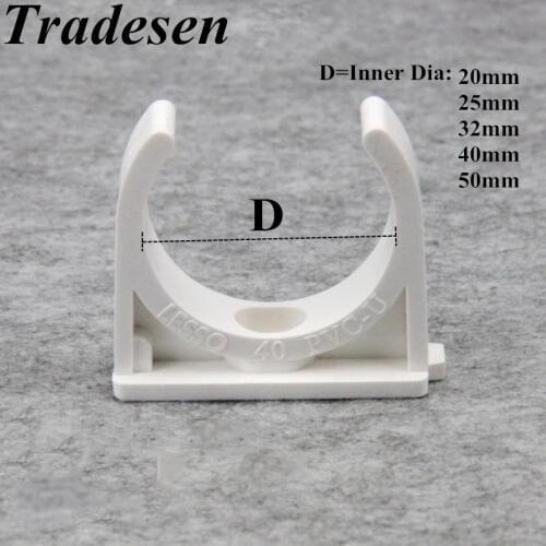 1pcs/lot ID 20~50mm PVC Pipe Clamp Garden Micro Irrigation Fittings Steady Fixed U-type Water Pipe Strap Clip Tube Connectors