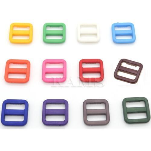 12pcs/pack 5/8" Colorful Triglides Adjust Buckle For Dog Collar Harness Backpack Strap Webbing 15mm 12 colors