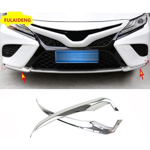 2pcs For Toyota Camry Sports XSE,XSE, SE 2018-2020 ABS Chrome Front Bumper Front Lip Corner Decoration Cover Trim Car Styling
