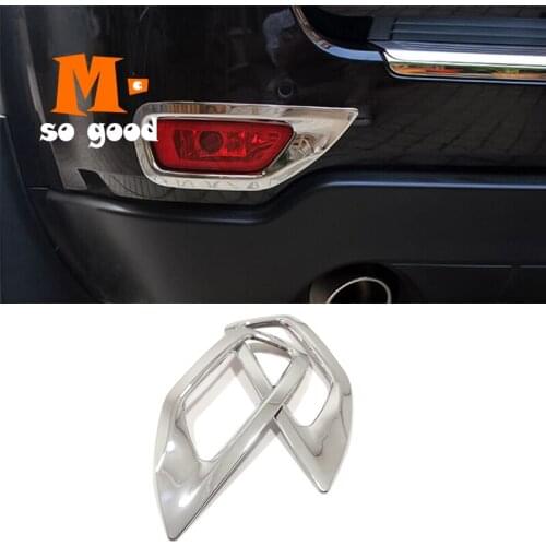 2011-13 14 15 16 17 18 2019 For Jeep Grand Cherokee ABS Chrome Car rear fog lamps lights Cover Trim Car Accessories Sticker 2pcs