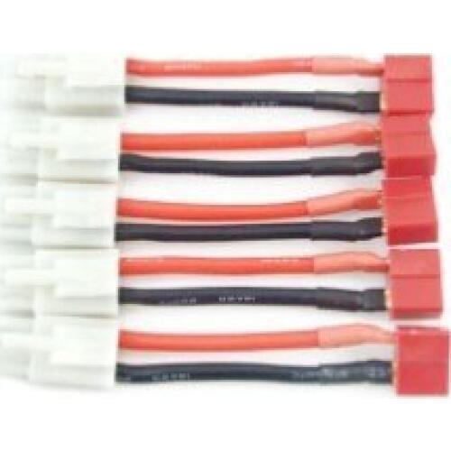 5pcs* Tamiya Male Connector +T Plug Female with 14AWG Silica Gel Cable L55mm