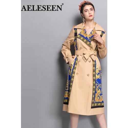 Женские длинные тренчи AELESEEN China At AliExpress