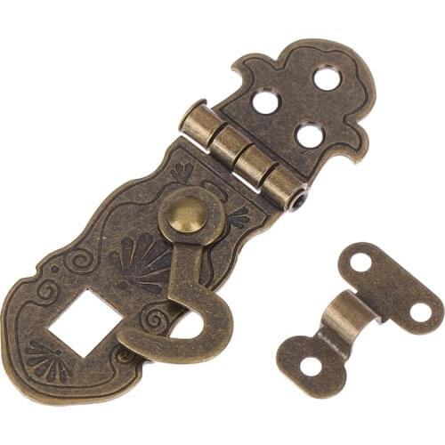 Antique Notebook Lock Metal Buckle Package Box Hinge Lock Fastener Hinge Lock