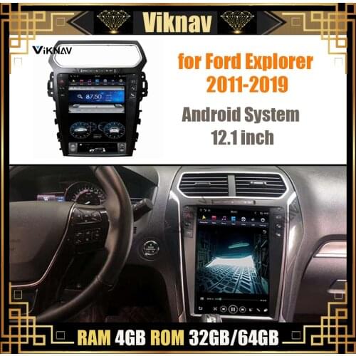 Car radio for ford explorer 2011 2012 2013 2014 2015 2016 2017 2018 2019 android auto video players gps navigation 12.1 inch
