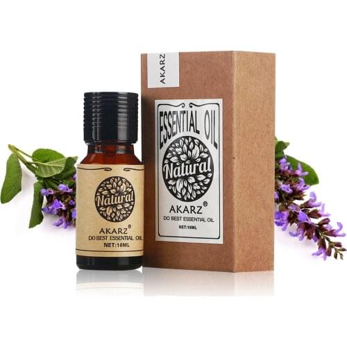 AKARZ Famous brand natural Clary Sage Essential Oil skin effect Nursing hair Oil control balance Clary Sage Oil