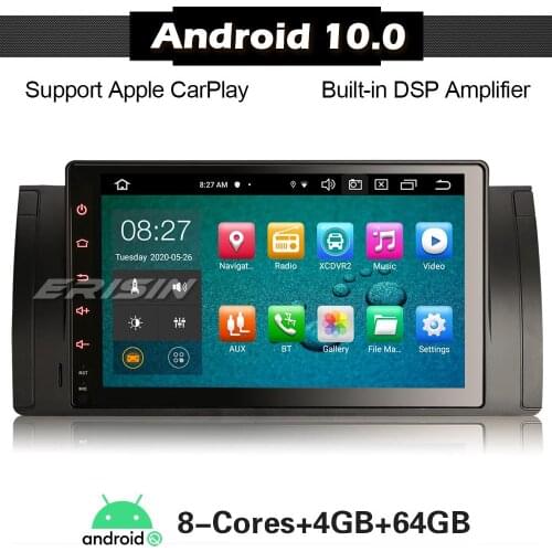 ERISIN 8102 9'' Android 10.0 Car Stereo for BMW 5 Series E39 E53 X5 M5 DSP Carplay 8 core GPS SatNav Wifi 4G DVB T/T2