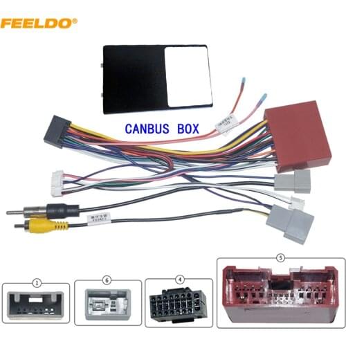 FEELDO Car Audio 16PIN CD/DVD Player Power Calbe Adapter With Canbus Box For Mazda CX-9 07-15 Stereo Plug Wiring Harness #HQ6937