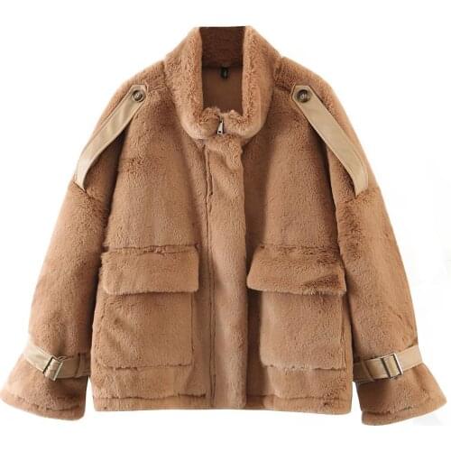 Женские бежевые пальто FMFSSOM China At AliExpress