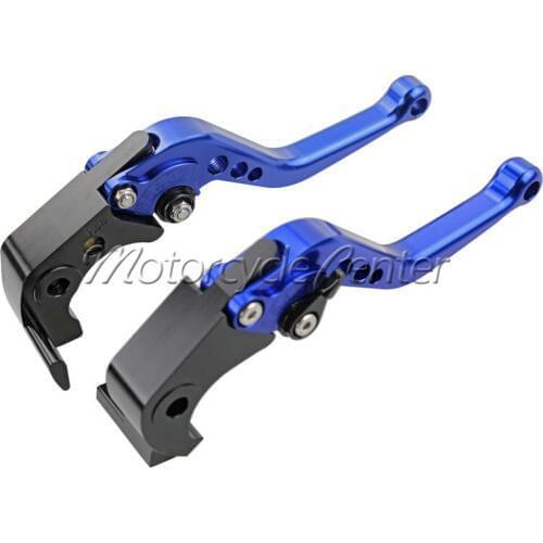 CNC Short Brake Clutch Levers For Kawasaki Ninja ZX9R 500R 650R ER-6F ER-6N ZXR400 ZZR600 Z750S Blue Adjustable Lever