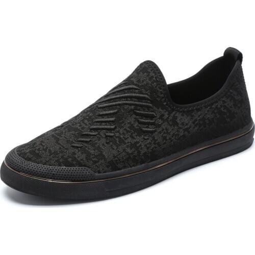 Original Loafers Men Casual Shoes Set Foot Cloth Shoes Black Flat Bottom Anti-Slip Youth Tide MenS Casual Shoes