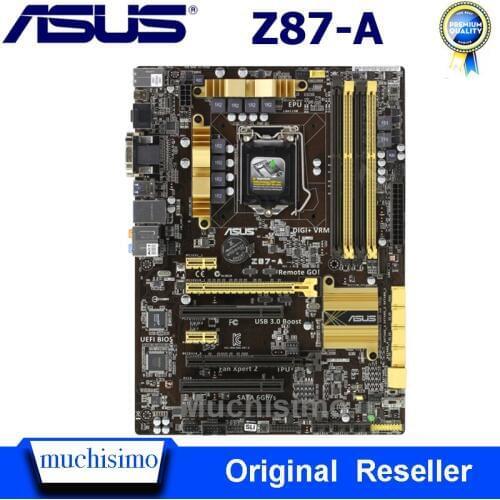 Asus Z87-A Intel Z87 Motherboard LGA 1150 DDR3 32GB PCI-E 3.0 Desktop CPU Core i7 i5 i3 SATA III Asus Z87-A Mainboard Used