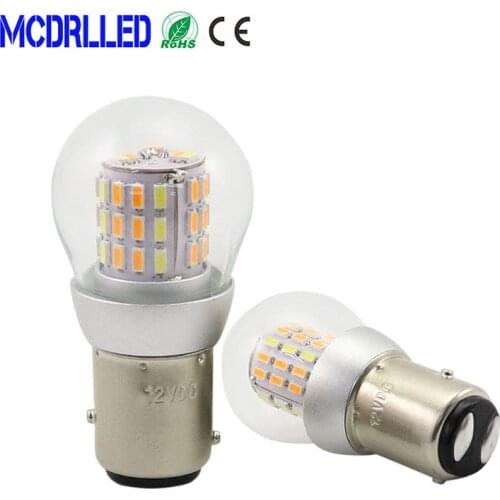 Mcdrlled 2PCS P21/5W 1157 Car LED DRL Daytime Running Light Motorcycle Turn Signal Lamp White Yellow Red 12V Auto Source