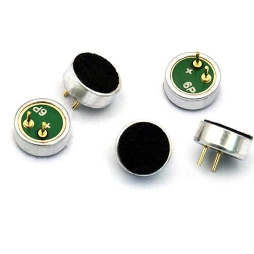 6*2.2mm Microphone Capacitive Electret Microphones Pick Up Sensitivity Electret Condenser 6mmx2.2mm Loudspeaker Mic For Arduino