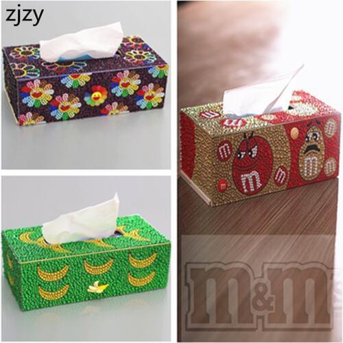2020 New Diamond Embroidery Tissue Box 5D DIY Handmade Diamond Painting Mosaic Home Wedding Decoration Crafts