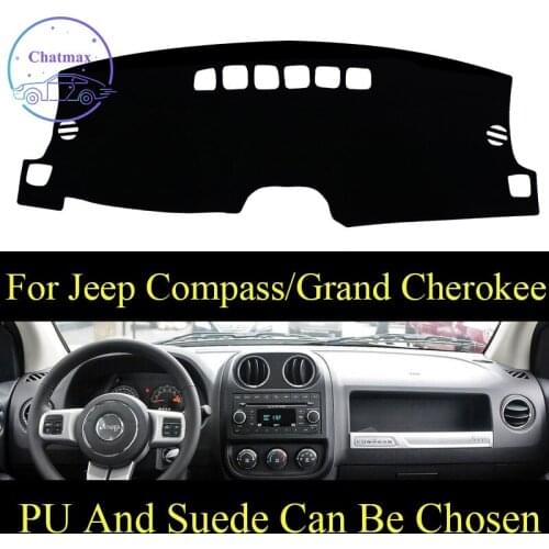 Customize For Jeep Compass 10-15/Grand Cherokee 11-19 Dashboard Console Cover PU Leather Suede Protector Sunshield Pad