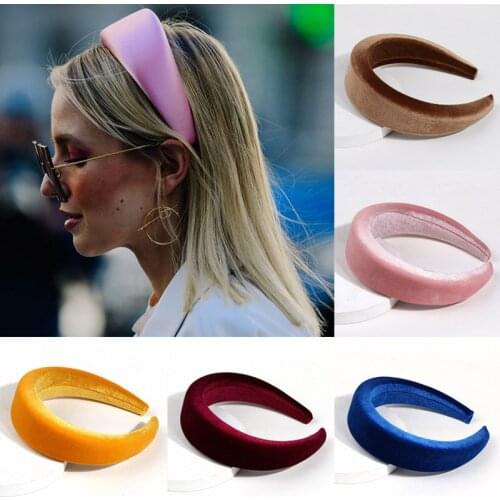 Q Hairbands Fashion Headbands Vintage Hair Band Women Hair Accessories Europe and America Style Thick Velvet Girls Headwear