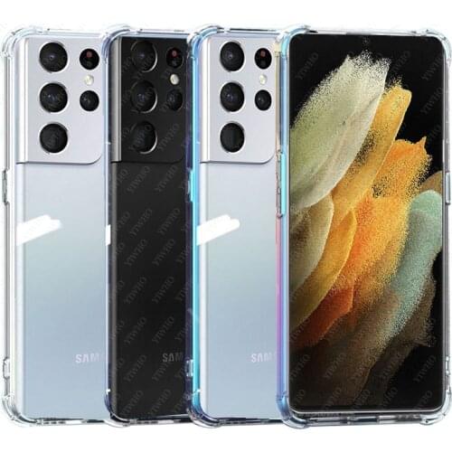 Full Cover Case for Samsung Galaxy S21ultra Silicone Phone Back Funda Soft TPU SamsungS21 Ultra S21 Ultra SM-G998B Cases 6.8"