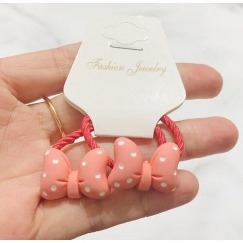 2Pcs Bow-knot Hair Accessories Children Rubber Bands Scrunchies Elastic Hair Bands Girls Headband Decorations Ties Gum For Hair