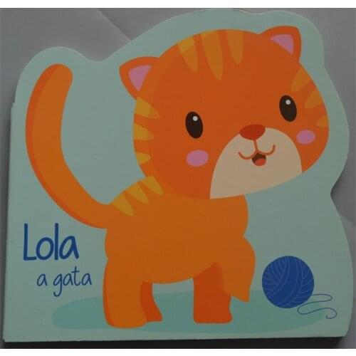 Parent Child Kids Portuguese Book Early Education Cute Picture Story Cardboard Pocket Mini Libros Book Age 0 - 3