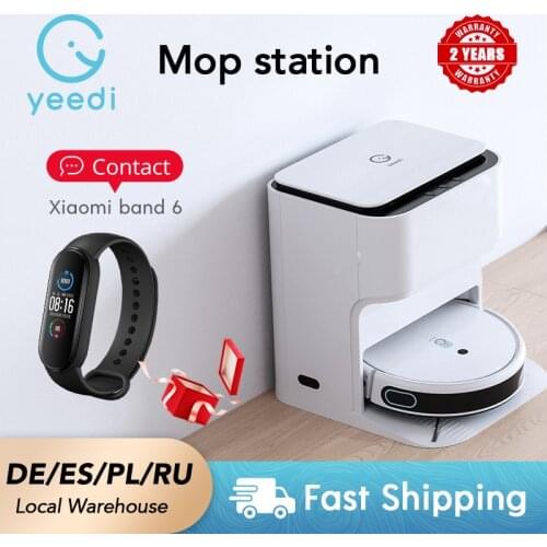 Yeedi mop station self-cleaning robot floor auto cleaning built-In mop washing machine carpet detection 2500Pa voice control