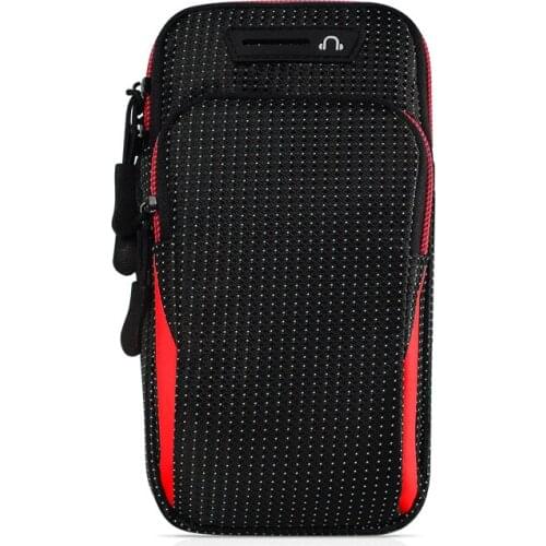 Universal waterproof sports arm with mobile phone protective cover outdoor sports fitness cycling arm bag with earphone hole