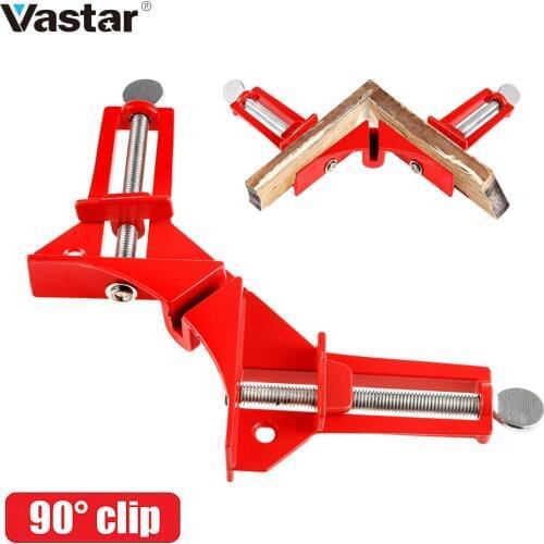 Vastar 90 Degree Right Angle Clamp Aluminum Alloy Quick Fixed Adjustable 80mm Corner Clamps for Fish Tank Glass Woodwork Frame