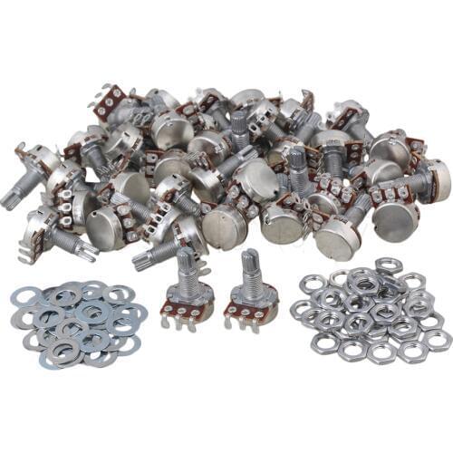 Yibuy Guitar Potentiometer A250k 16mm Base Dia 18mm Shaft Pack of 200