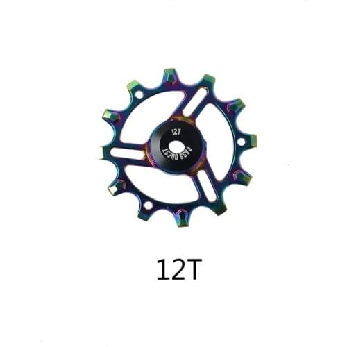 PASS QUEST Bicycles Rear Derailleur Pulley 12/14T Titanium plating METEOR Narrow/Wide Bearing Jockey Wheel 5mm Center Diameter