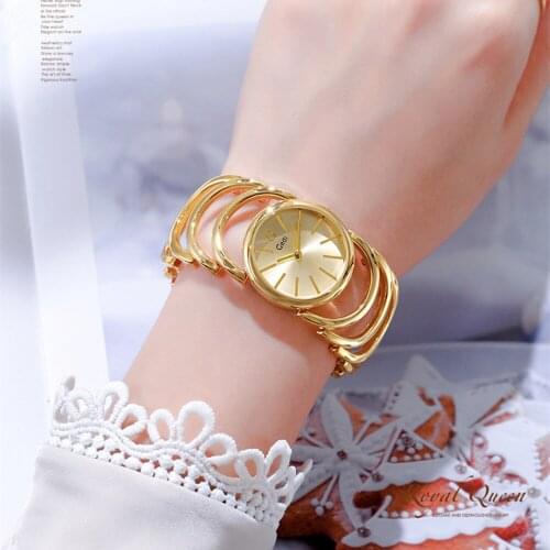 Luxury Fashion Rose Gold Women Watches Top Brand Ladies Quartz Watches for Girls Hollow Band Silver Wristwatches