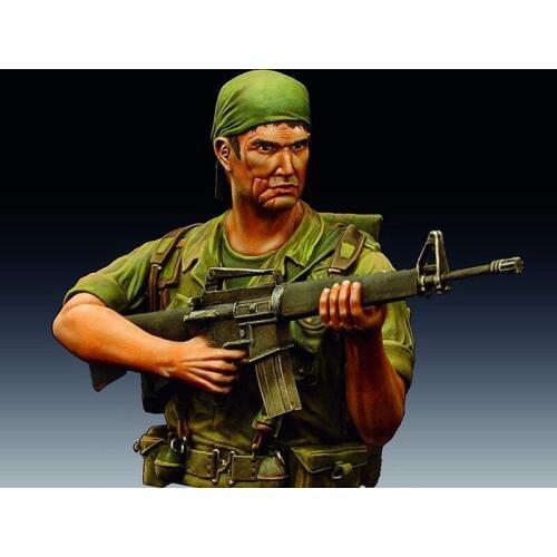 1/10 Unpainted Resin Bust U.S Soldier in Vietnam ( not contain base )