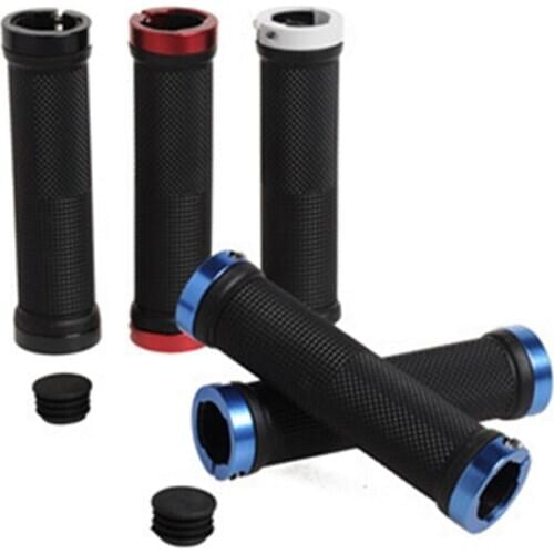 1 Pair Soft Rubber Cycling Bicycle Grips Outdoor MTB Mountain Bike Handlebar Grips Cover Anti-slip Grips Lock Bar End Bike Part
