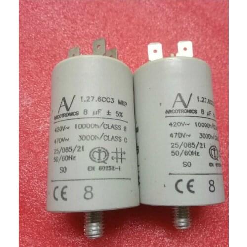 1PCS Imported original AV 8uF 1.27.6CC3 MKP 420V 470V ARCOTRONICS start capacitor