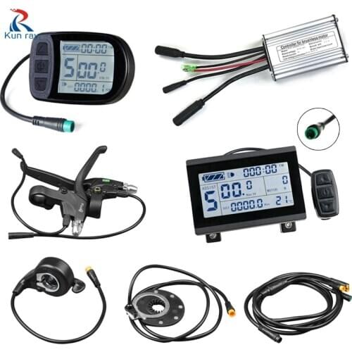 36V/48V KT BLDC Electric Scooter Controller 15A 17A LCD3 LCD5 Display Thumb Throttle E-Brake Waterproof Conversion Kit For Ebike