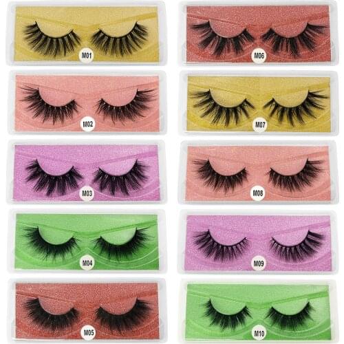 3D Faux Mink Lashes Natural False Eyelashes Dramatic Volume Fake Lashes Makeup Eyelash Extension Wholesale Private LOGO Label