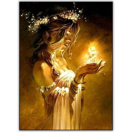 5D DIY Diamond Painting Fantasy Corolla Woman Diamond Embroidery Cross Stitch Mosaic Rhinestone Home Decor Craft Gift