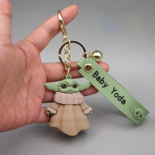 6 CM Disney Master Yoda Model Doll Cartoon Anime Figure Star Wars Baby Yoda Keychain Bag Pendant Kids Birthday Gifts
