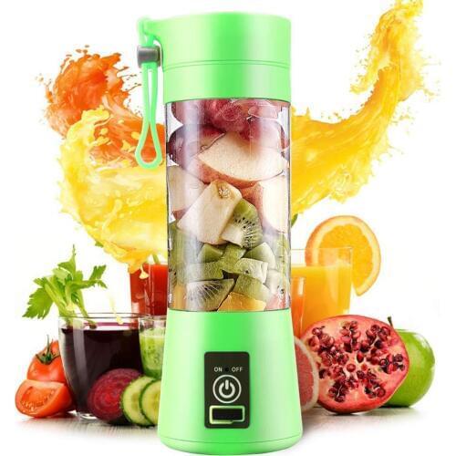 4 Blades Portable Blender Electric Blender USB Rechargeable 500ml Juicer Cup Extractor Fruit Smoothie Maker Cup Bottle and Cover