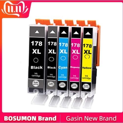 Bosumon 178 178XL Ink Cartridges for hp Photosmart B8553 C5383 C6383 B010 B109c B110a B209b B210 C309h C310b