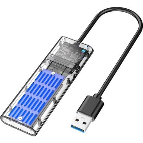 M2 SSD Case SATA Chassis M.2 to USB 3.0 SSD Adapter for PCIE NGFF SATA M / B Key SSD Disk Box for 2230/2242/2260/2280MM