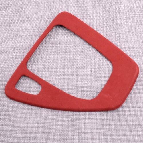 CITALL Alcantara Suede Gear Shift Panel Cover Trim Frame Fit For BMW 3 Series E90 E92 E93 2005-2012 Left Hand Drive Red